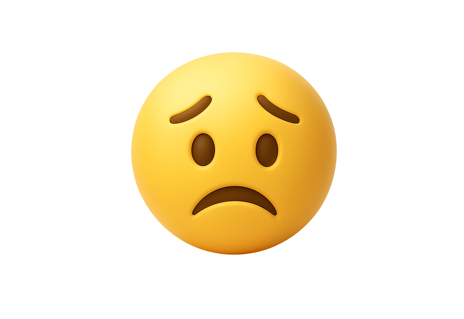 😟 Worried Face 3D Emoji | Brixmoji