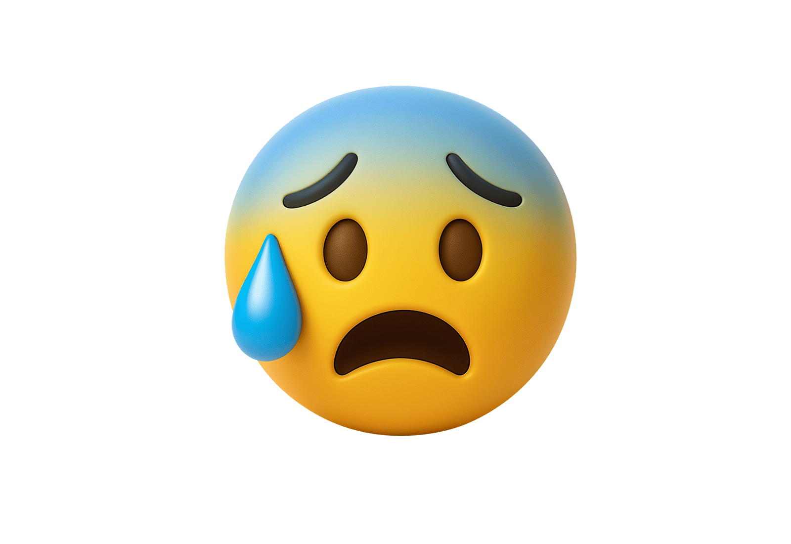 😰 Anxious Face With Sweat 3D Emoji | Brixmoji