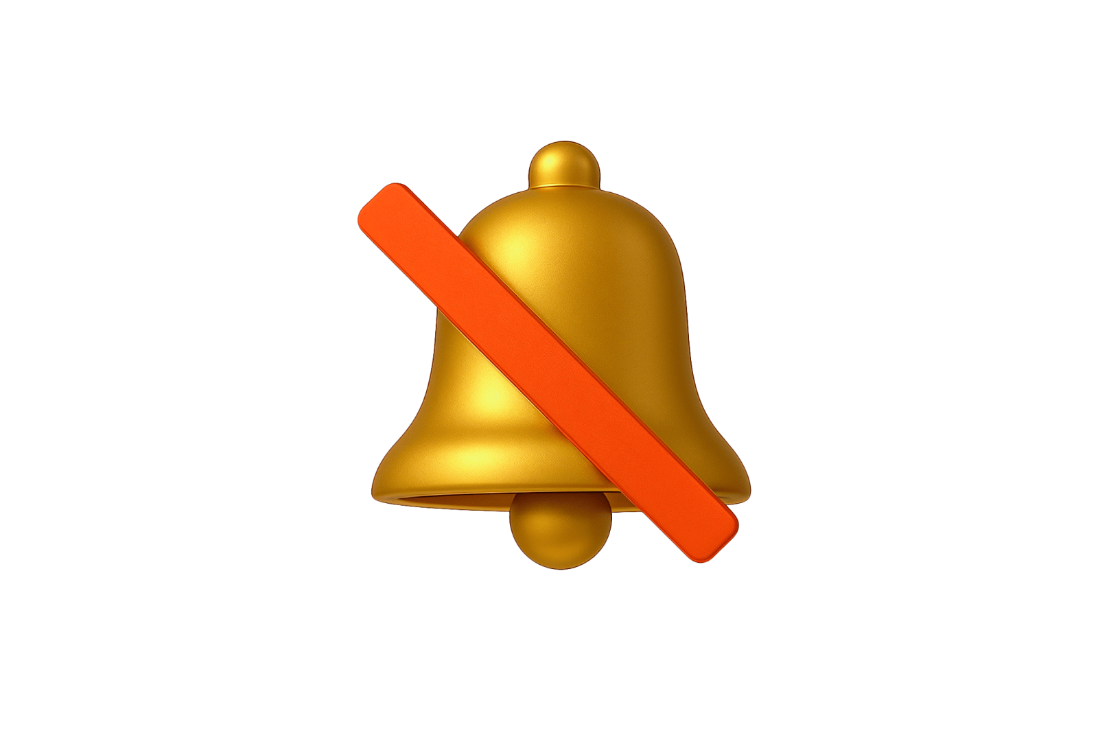 🔕 Bell with Slash 3D Emoji | Brixmoji