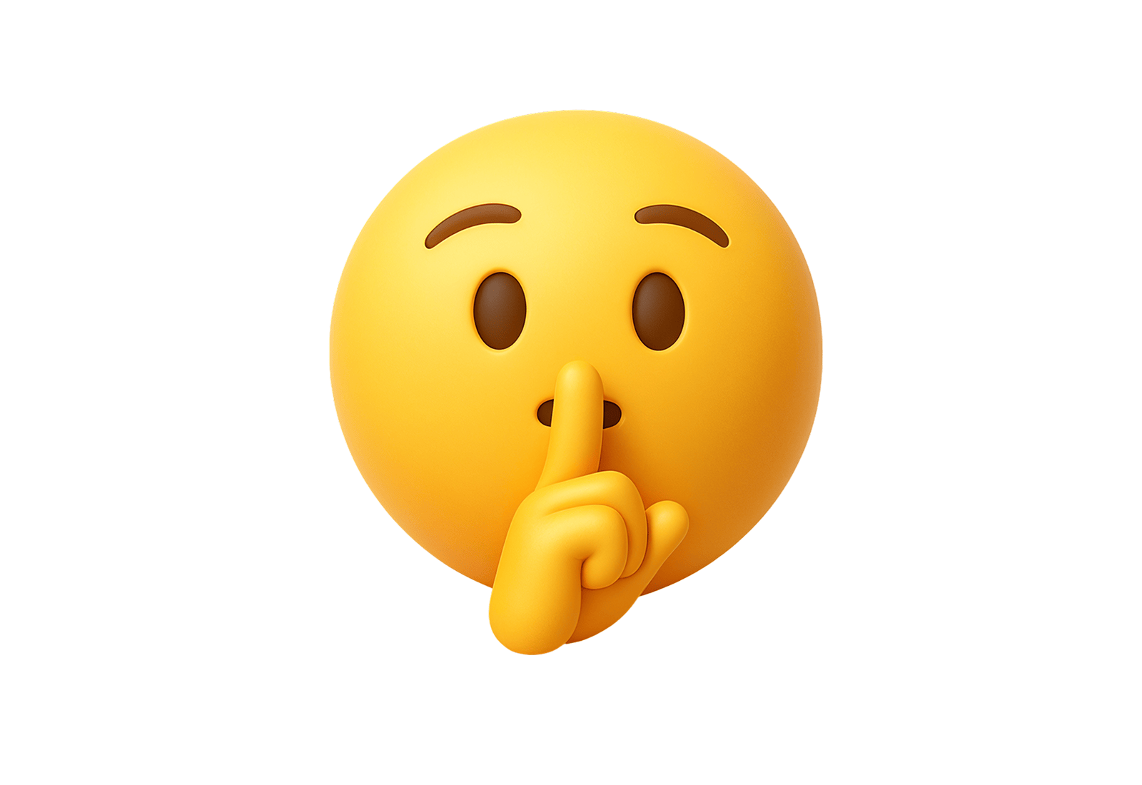 🤫 Shushing Face 3D Emoji | Brixmoji