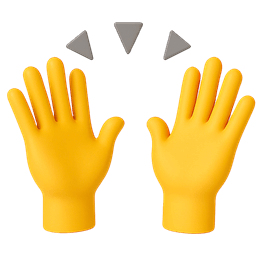 Raising Hands Yellow