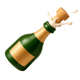 Bottle With Popping Cork
