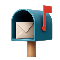 Open Mailbox With Raised Flag