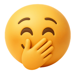 Smiling Face With Hand Over Mouth