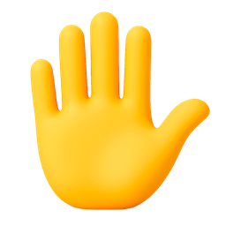 Raised Hand Yellow