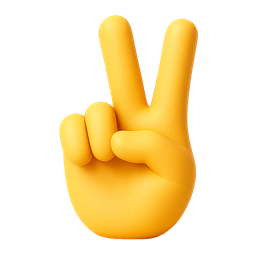 Victory Sign Yellow